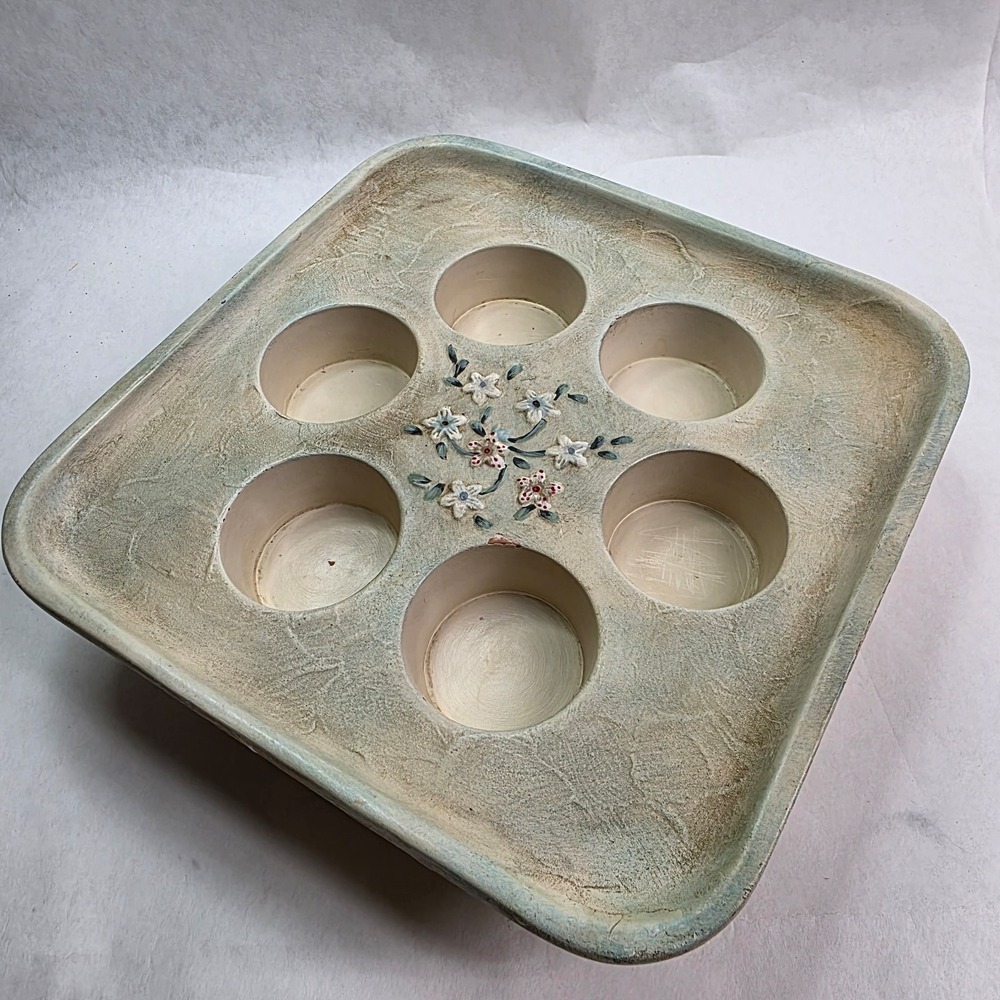 PartyLite Terrace Blossom 6‎ Tealight/Multi Wick Candle Holder (Model P8014) GUC